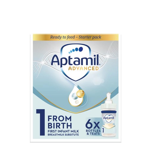 Aptamil Advanced 1 First Formula Baby Milk Liquid Starter Pack from Birth