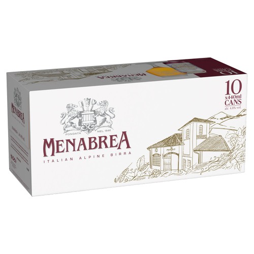 Menabrea Italian Alpine Birra Lager Cans