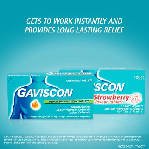 Gaviscon Tablets Heartburn & Indigestion Peppermint