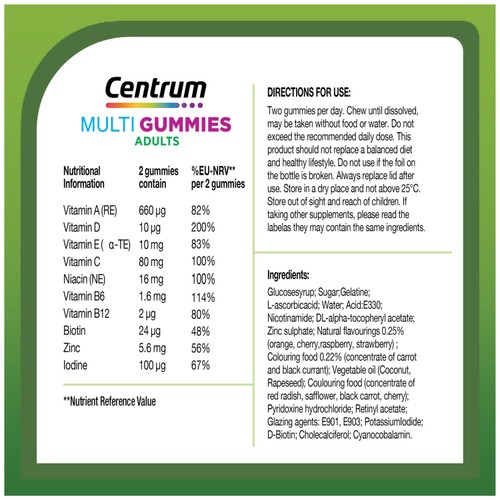 Centrum Multigummies Multivitamin with Vitamin C Chewable Gummies