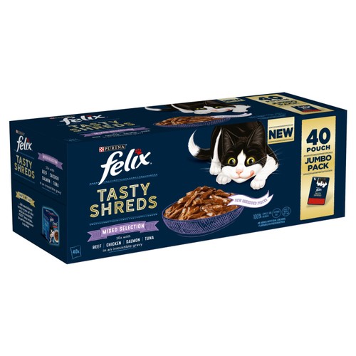 Felix Tasty Shreds Mixed Selection in Gravy Wet Cat Food 