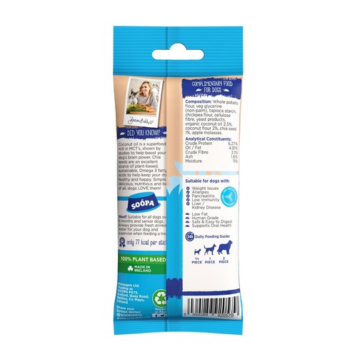 Soopa Coconut & Chia Seed Dental Stick Dog Treat