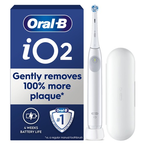 Oral-B iO2 Series Simple White Electric Toothbrush + Travel Case