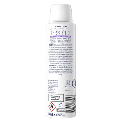 Sure Women Rio Coconut 72h Whole Body Deodorant Odour Control Spray