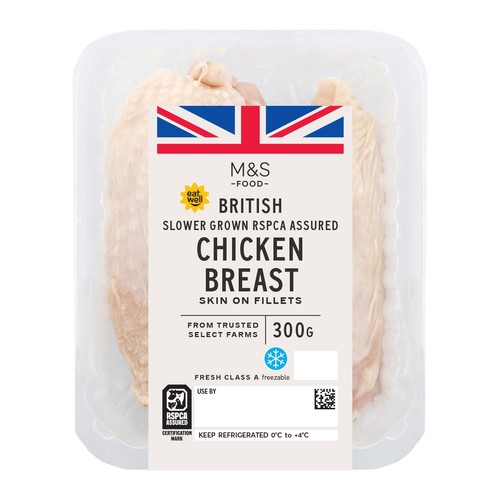 M&S Skin On Chicken Breast Fillets