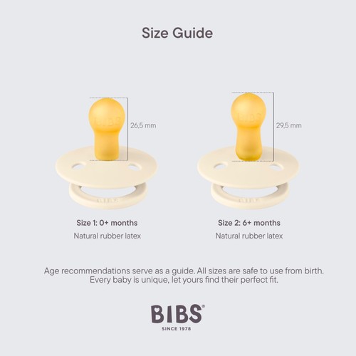 BIBS 0-6m Natural Rubber Latex Soother Haze