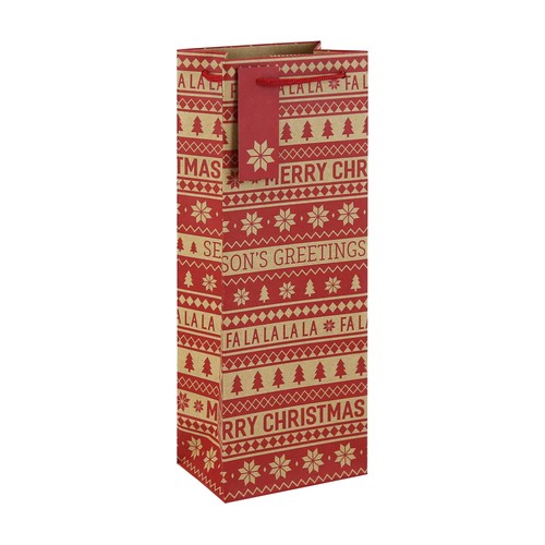 Brown Kraft Paper Bottle Bag