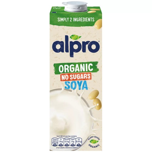 Alpro Organic Soya No Sugars Long Life Dairy Free Drink