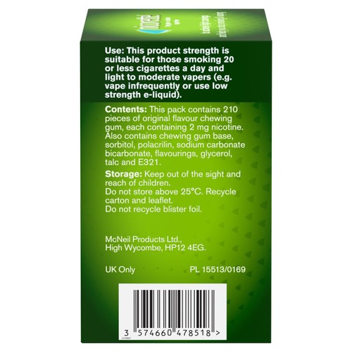 Nicorette Gum Original 2mg 