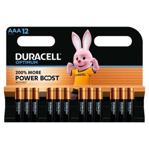 Duracell Optimum AAA Batteries - 12 Pack