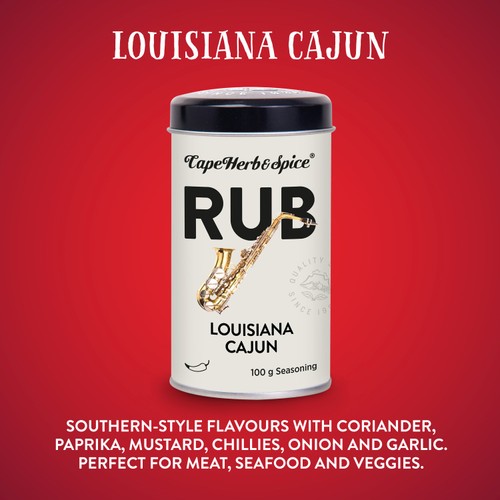 Cape Herb & Spice Louisiana Cajun Seasoning Rub Tin