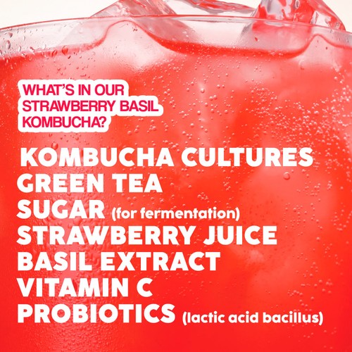Fix8 Strawberry Basil Kombucha Multipack