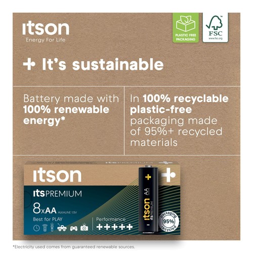 itson Itspremium 8 AA Alkaline Battery