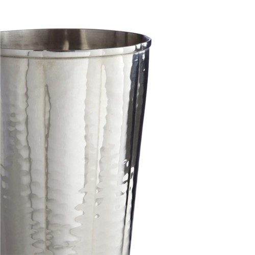 Premier Housewares Tumbler, Hammered Effect, Nickel Finish