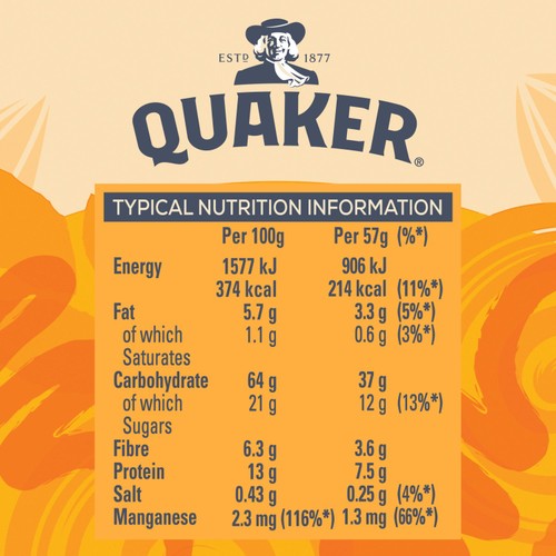 Quaker Oat So Simple Golden Syrup Porridge Cereal Pot