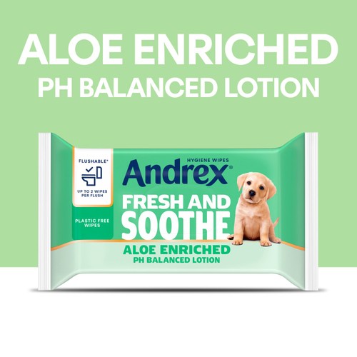 Andrex Fresh and Soothe Flushable Hygiene Wipes