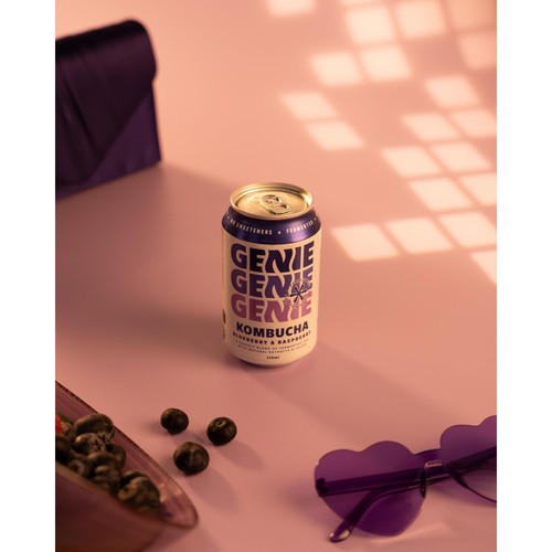 GENIE Kombucha, Blueberry & Raspberry