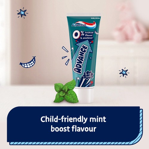Aquafresh Advance Kids Toothpaste 9-12 Years Mixed Teeth
