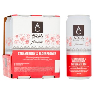 AQUA Carpatica Sparkling Flavours Strawberry & Elderflower