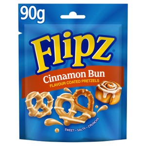 Flipz Cinnamon Bun Flavour Coated Pretzel Snacks