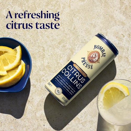 Bombay Citron Presse Citrus Collins Lemon Premix Gin Cocktail