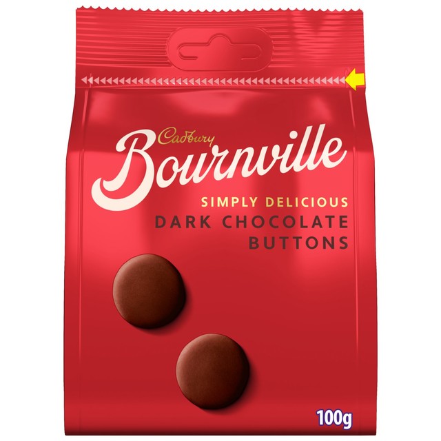Cadbury Bournville Dark Chocolate Giant Buttons Bag 100g