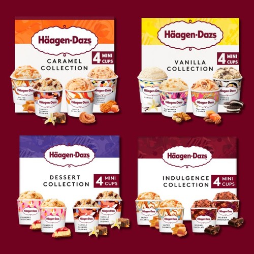 Haagen Dazs Indulgence Collection Mini Cups Ice Cream