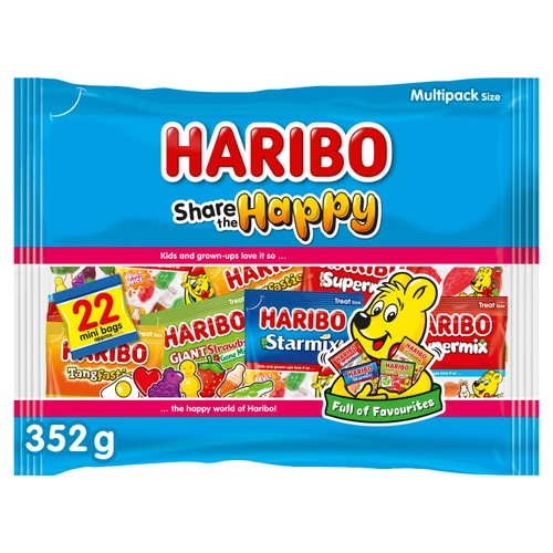 Haribo Share the Happy Sweets 22 Treatsize Mini Bags