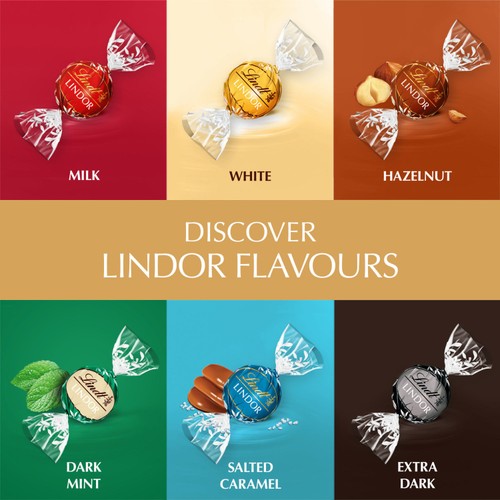 Lindt LINDOR Dark Mint Chocolate Truffles Box