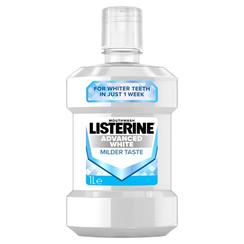 Listerine Advanced White Milder Taste Alcohol Free Mouthwash