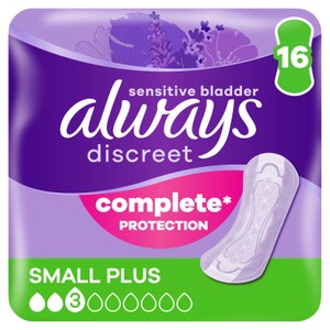 Always Discreet Incontinence Pads Small Plus X 16