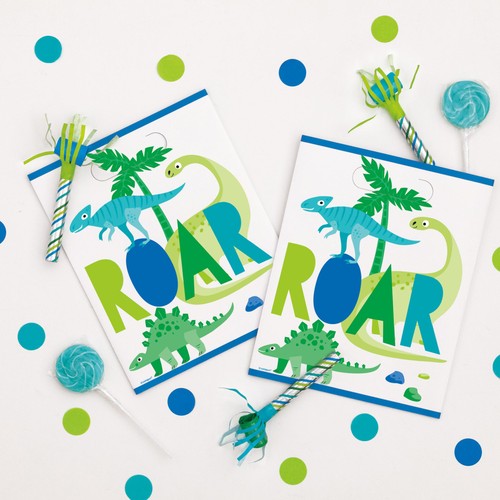 Blue & Green Dinosaur Party Loot Bags