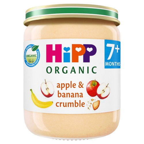 HiPP Organic Apple & Banana Crumble Baby Food Jar 7+ Months