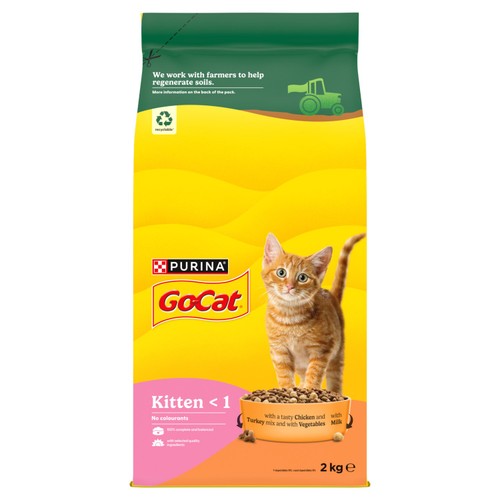 Go-Cat Kitten Chicken Turkey and Milk Dry Cat Food 