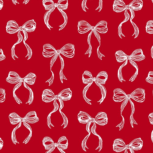 White on Red Bows Christmas Rollwrap