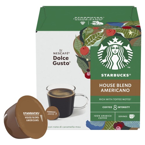 Starbucks Medium House Blend Coffee Pods Dolce Gusto 