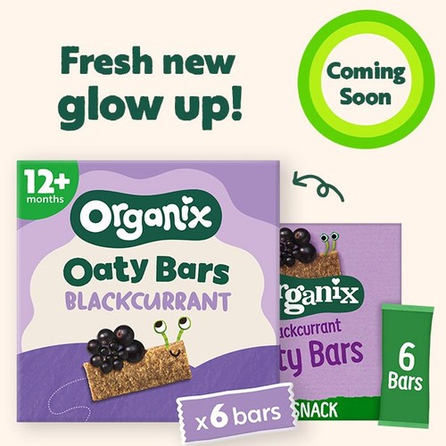 Organix Blackcurrant Oaty Bars Toddler Snack Multipack 12+ Months