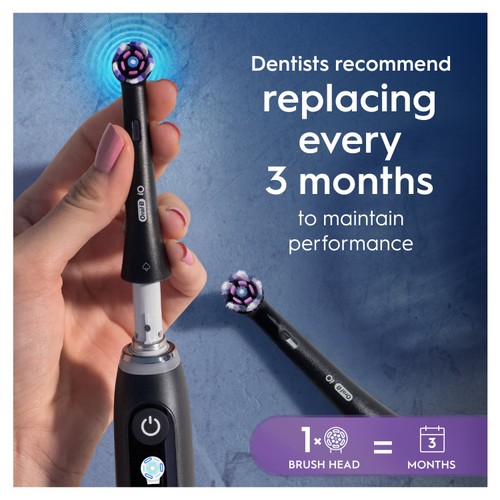 Oral-B iO Radiant White Black Toothbrush Heads Refills