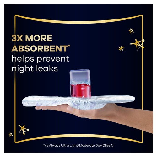 Always Sanitary Towels Ultimate Night With Wings - Size 6