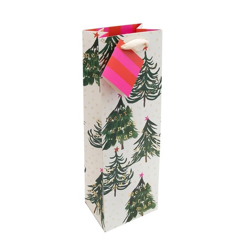 Caroline Gardner Christmas Trees Bottle Bag