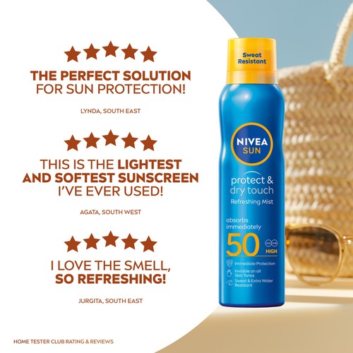NIVEA SUN Protect & Dry Touch SPF 50 Mist Sunscreen Spray