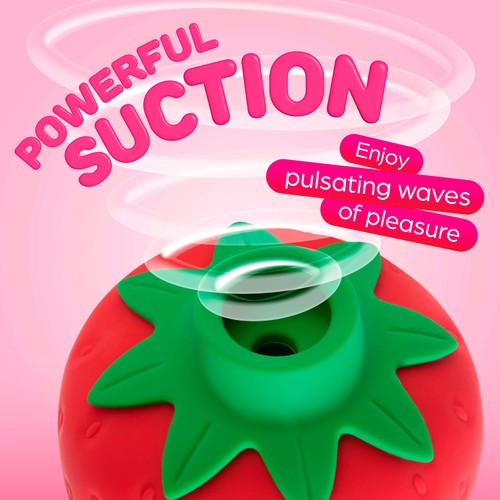 So Divine Strawberry Rechargeable Clitoral Suction Vibrator