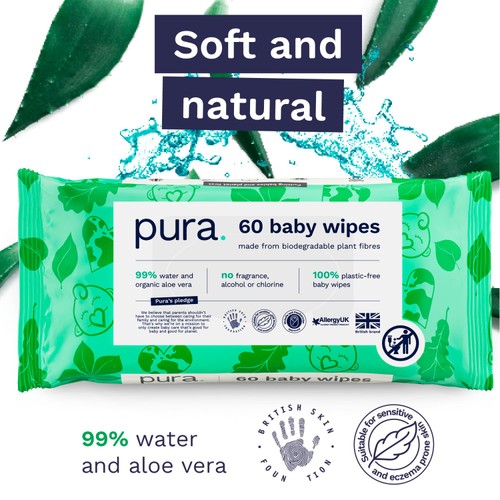 Pura Plastic Free Baby Wipes