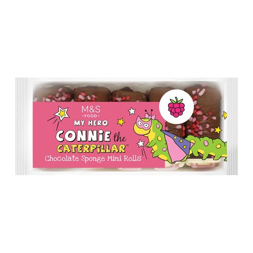 M&S My Hero Connie The Caterpillar Chocolate Sponge Mini Rolls