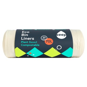 Seep Large Compostable Bin Liners 70l