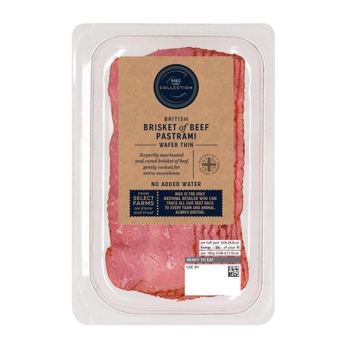 M&S British Wafer Thin Pastrami Slices