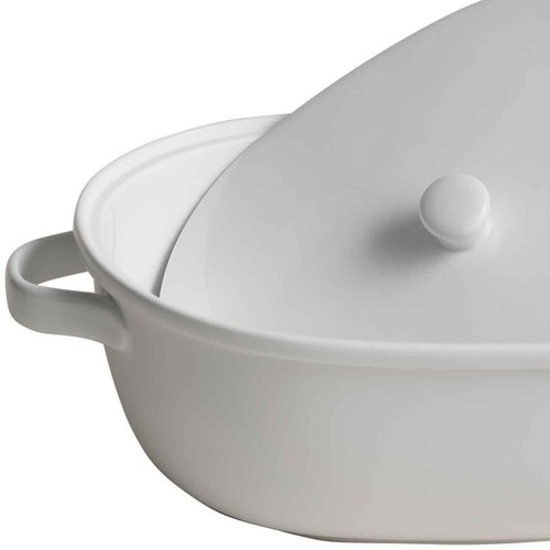 M&S Maxim Ceramic Casserole Dish, One Size, White