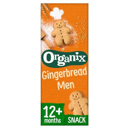 Organix Gingerbread Men Biscuits Toddler Snacks 12 months+