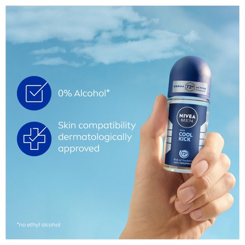 NIVEA MEN Cool Kick Anti-Perspirant Deodorant Roll-On