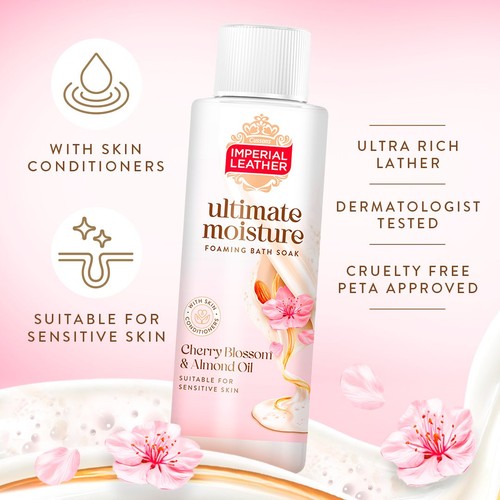 Imperial Leather Ultimate Moisture Cherry Blossom & Almond Oil Bath Soak